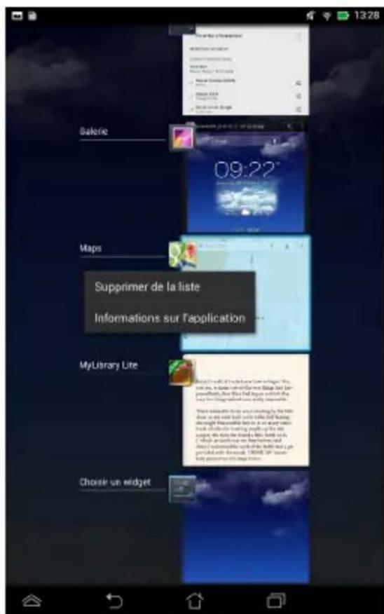 ASUS MeMo Pad F8255 - Applications récentes - 2