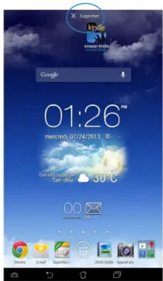 ASUS MeMo Pad F8255 - Supprimer une application de l'écran d'accueil - 1