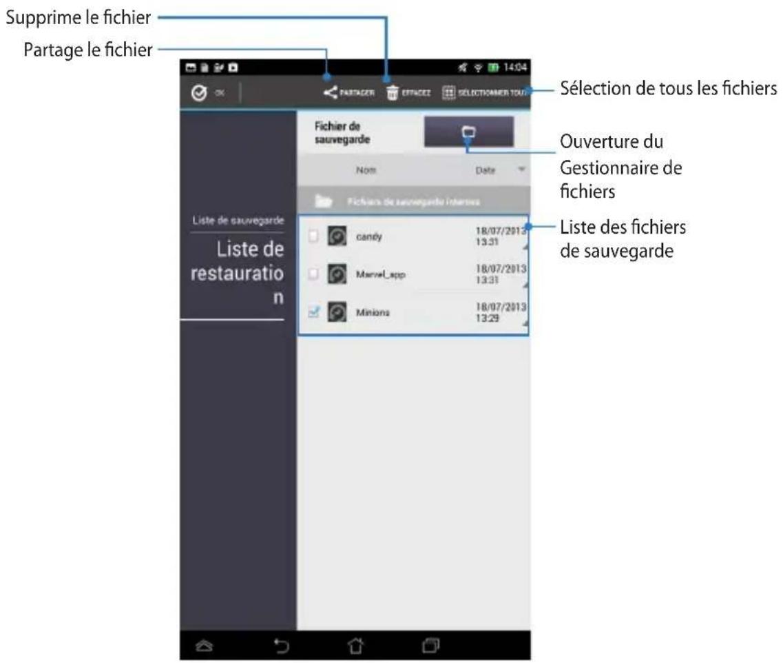 ASUS MeMo Pad F8255 - Sauvegarder vos applications et leurs données - 6