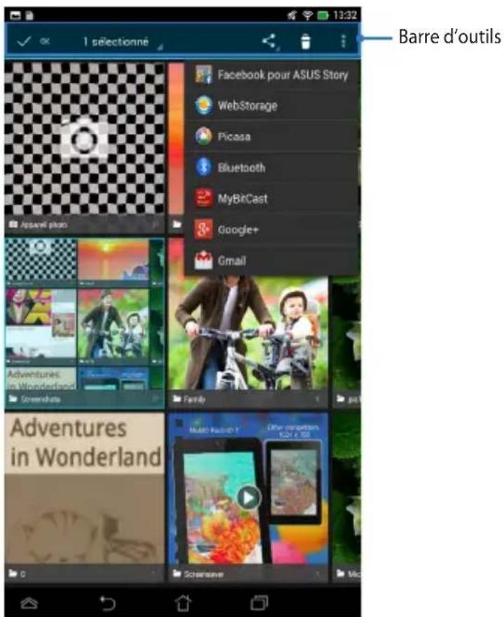 ASUS MeMo Pad F8255 - Partager et supprimer des albums - 1