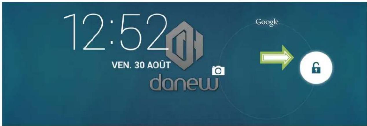 DANEW DSlide 710 - A) Ecran de verrouillage - 2
