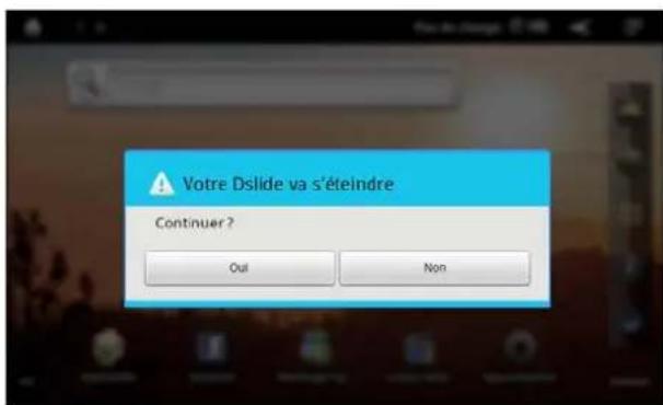 DANEW DSlide 701R - Eteindre - 2