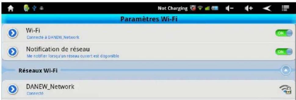 DANEW DSlide 701R - Configuration du Wi-Fi - 1