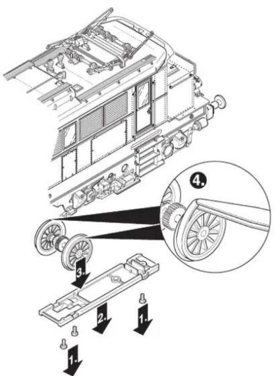 Märklin 54293 BR E 44 DRG Electric - En cas d'alimentation par caténaire: - 4