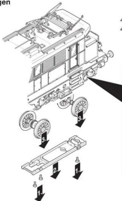 Märklin 54292 E 44 DRG Electric - En cas d'alimentation par catenaire: - 2