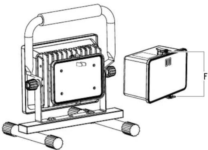 BRENNENSTUHL ML CA 130 IP54 - SUSTITUCION DE LA BATERIA: - 1