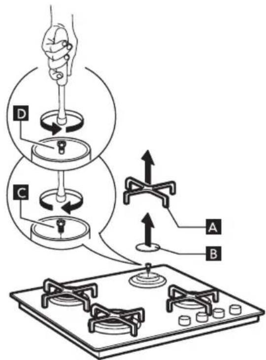 IKEA LIVSGNISTA - Replacing the injectors (see paragraph "injector table") - 1