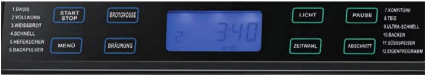 UNOLD Backmeiser Skala 68616 - SPIEGAZIONI SUL DISPLAY - 1