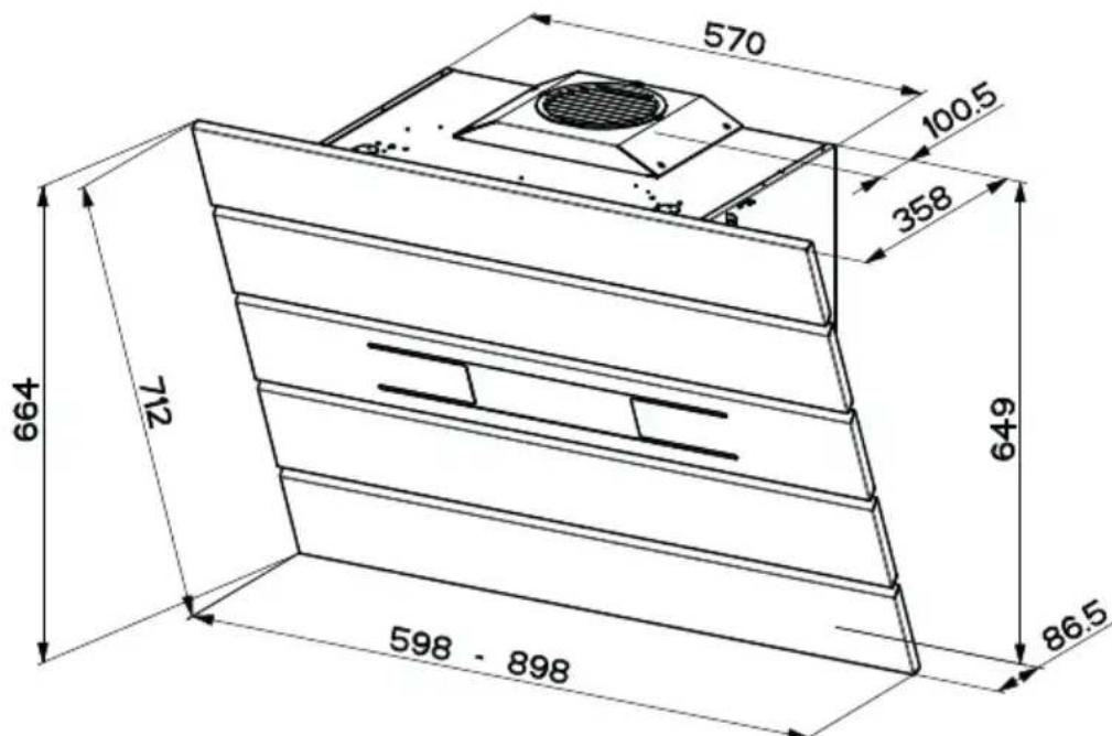AEG-ELECTROLUX X69453MVO - Dimensions - 1