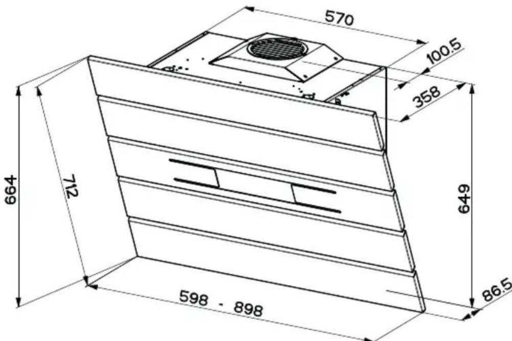 AEG-ELECTROLUX X69453MVO - Dimensiones - 1