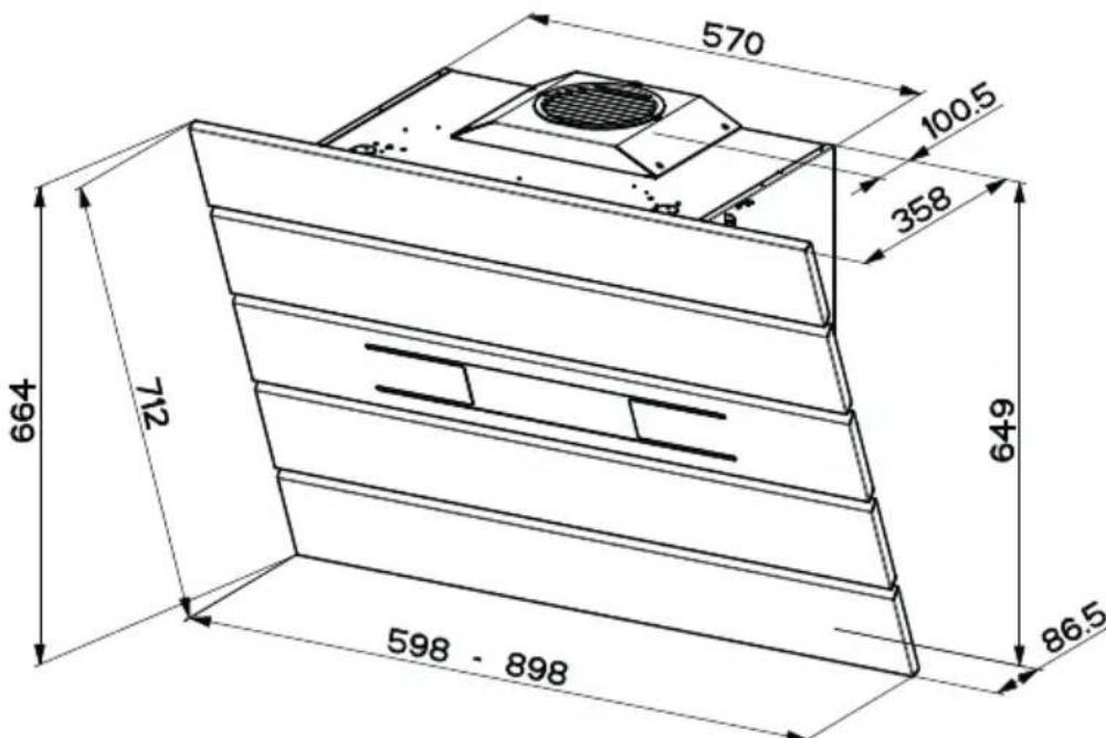 AEG-ELECTROLUX X69453MVO - Boyutlar - 1