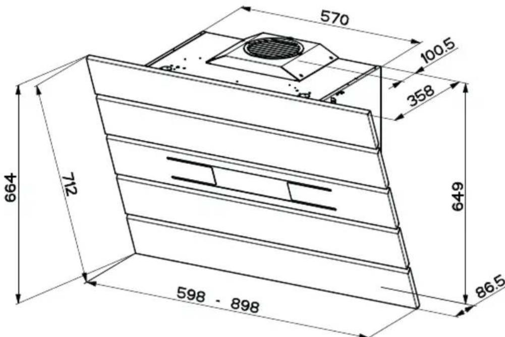 AEG-ELECTROLUX X69453BVO - Platzbedarf - 1