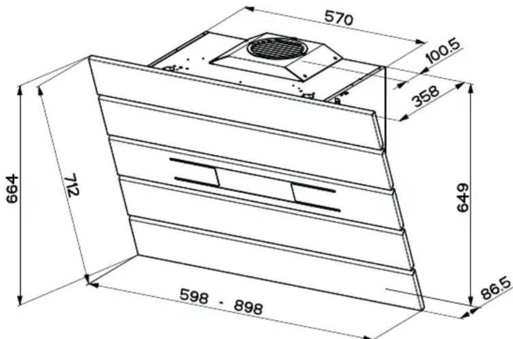 AEG-ELECTROLUX X66453BVO - Dimensiones - 1