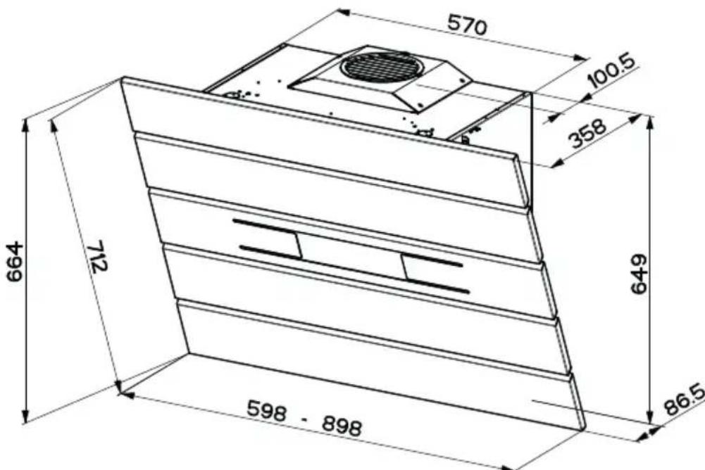 AEG-ELECTROLUX X66453BVO - Dimensions - 1
