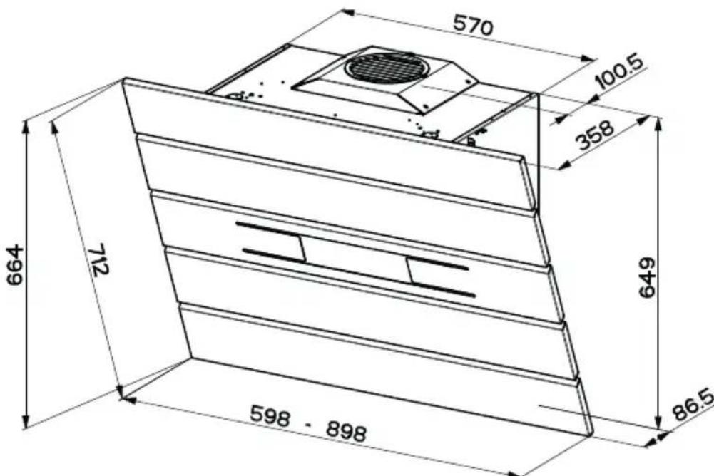 AEG-ELECTROLUX X66453BVO - Encombrement - 1