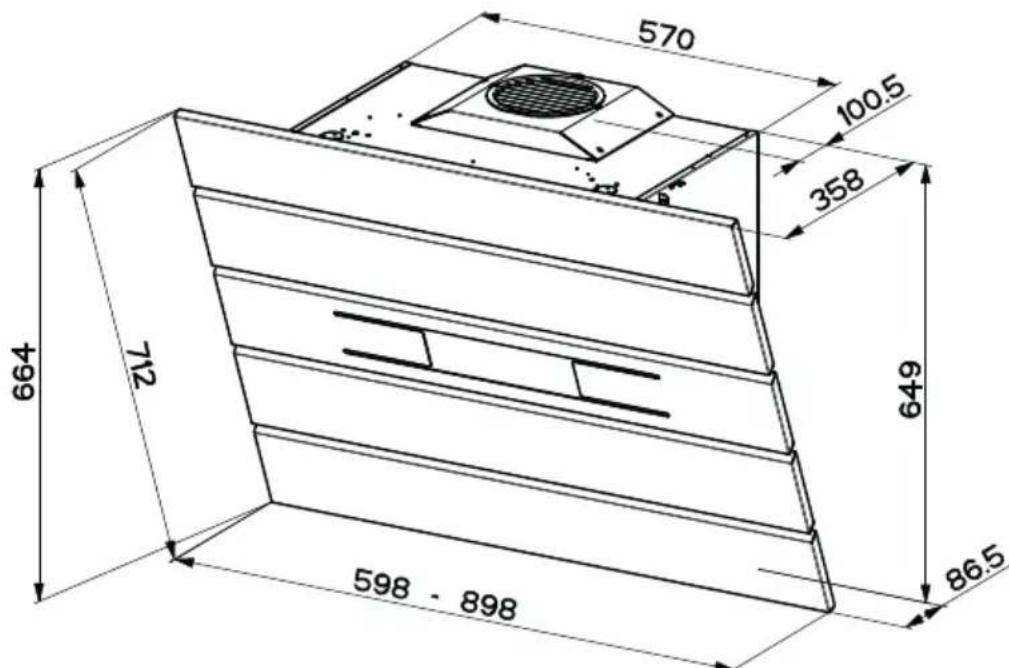 AEG-ELECTROLUX X66453BVO - Boyutlar - 1