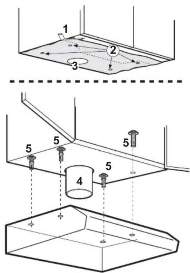 AEG-ELECTROLUX DU4160 - Fixation à un élément - Fig. 7 - 1