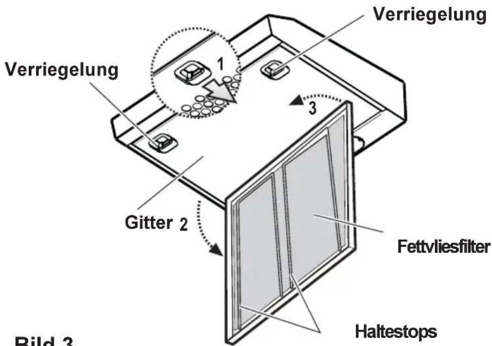AEG-ELECTROLUX DU4160 - Entfernen der Fettfilter - 1