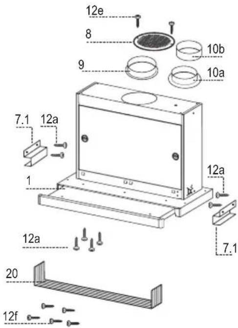 AEG-ELECTROLUX DF 7290 M - Ref. Productonderdelen - 1
