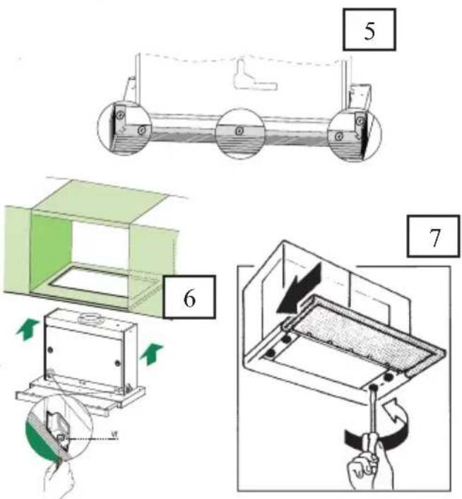 AEG-ELECTROLUX DF 7290 M - Bohren der Trägerplatte und Montage der Dunstabzugshaube - 3