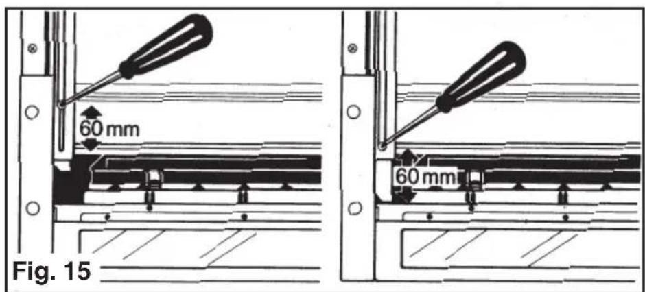 AEG-ELECTROLUX DF 6160 ML - Déplacement du tiroir (E - Fig. 1) - Fig. 15 - 1