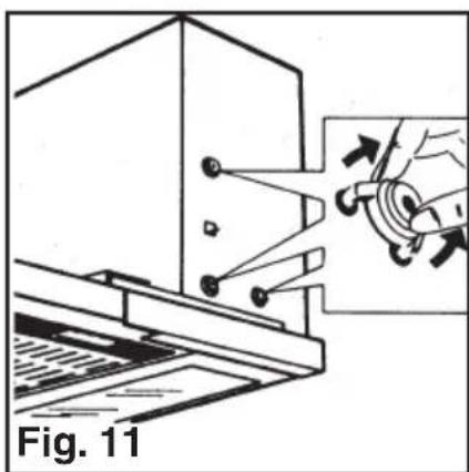 AEG-ELECTROLUX DF 6160 ML - Fixation de la hotte dans l'élément haut - évacuation de l'air (recyclage de l'air, avec filtre à charbon actif) - 1
