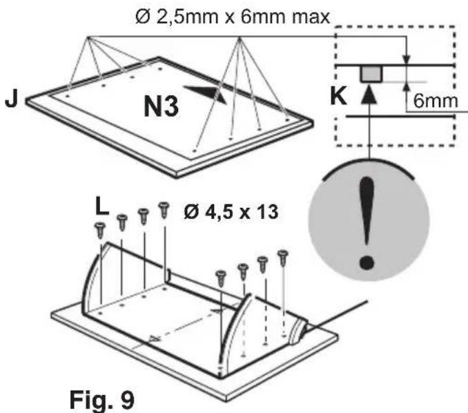 AEG-ELECTROLUX DE 3161 - Fixing a furniture door to the visor - 2