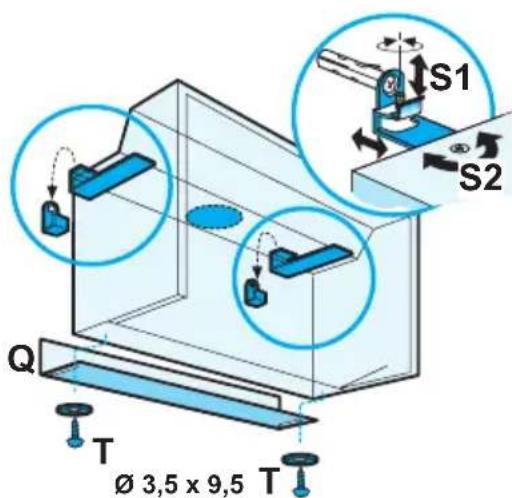 AEG-ELECTROLUX DE 3161 - Fixing the hood - 4
