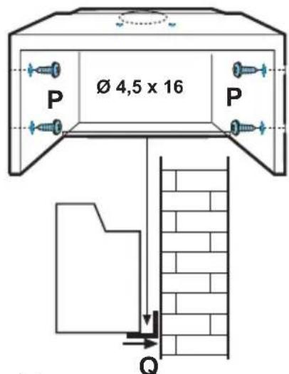 AEG-ELECTROLUX DE 3161 - Fixing the hood - 2