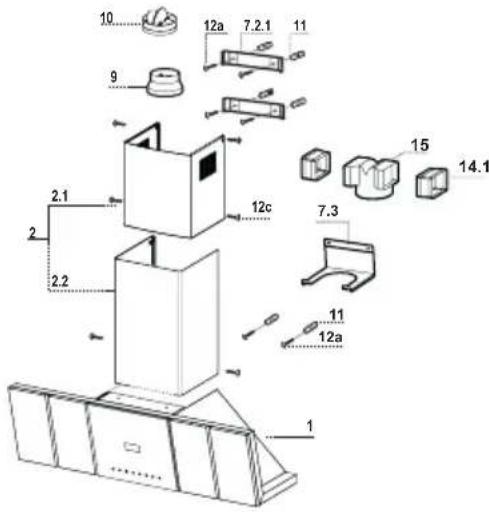 AEG-ELECTROLUX DD 9663 - Components - 1
