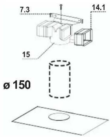AEG-ELECTROLUX DD 9663 - Anschluss der Umluftversion - 1