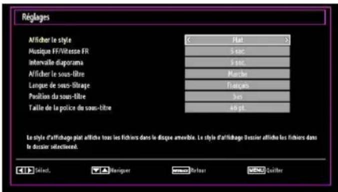 Tucson TL2604B12 - Réglages du navigateur média - 1