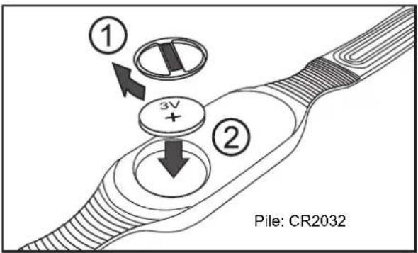 CRIVIT IAN 68547 - Insertion des piles dans la ceinture thoracique - 1