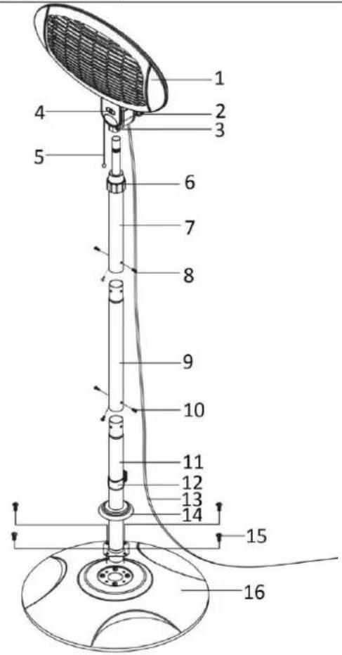 SUNTEC Night Sun - Illustration des compsantes - 1