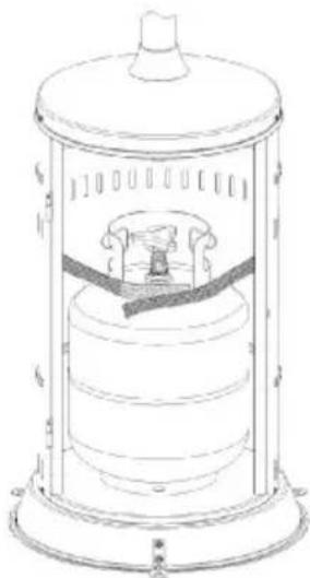 Hendi 272701 - Fixarea buteliei de gaz - 2