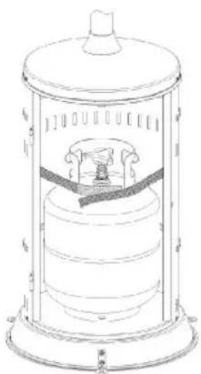 Hendi 272602 - Securing the gas cylinder - 2