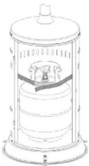 Hendi 272602 - Fixarea buteliei de gaz - 2