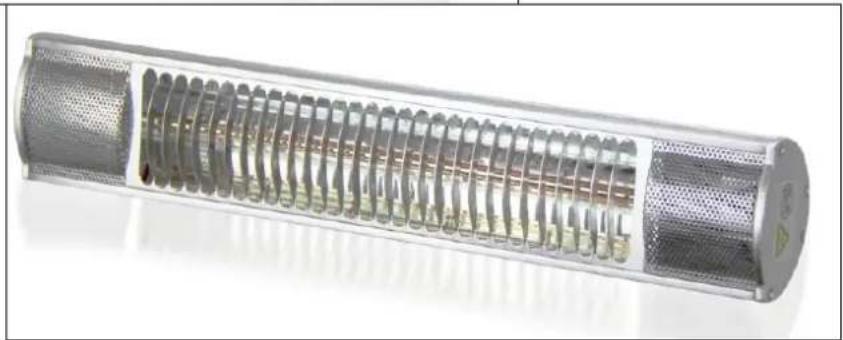 GRANDHALL Heat Glare 1500 - Terrasverwarmer opbouw Infraroodstraler voor binnen en buiten - 2