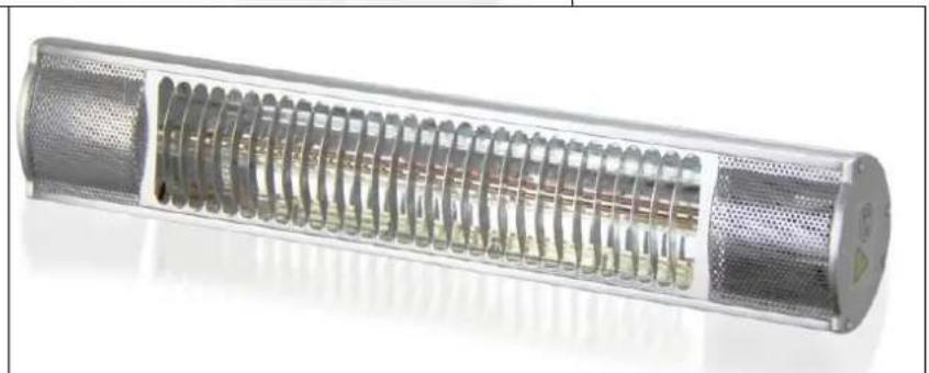 GRANDHALL Heat Glare 1500 - Infrarotstrahler für den Innen- und Außenbereich - 2