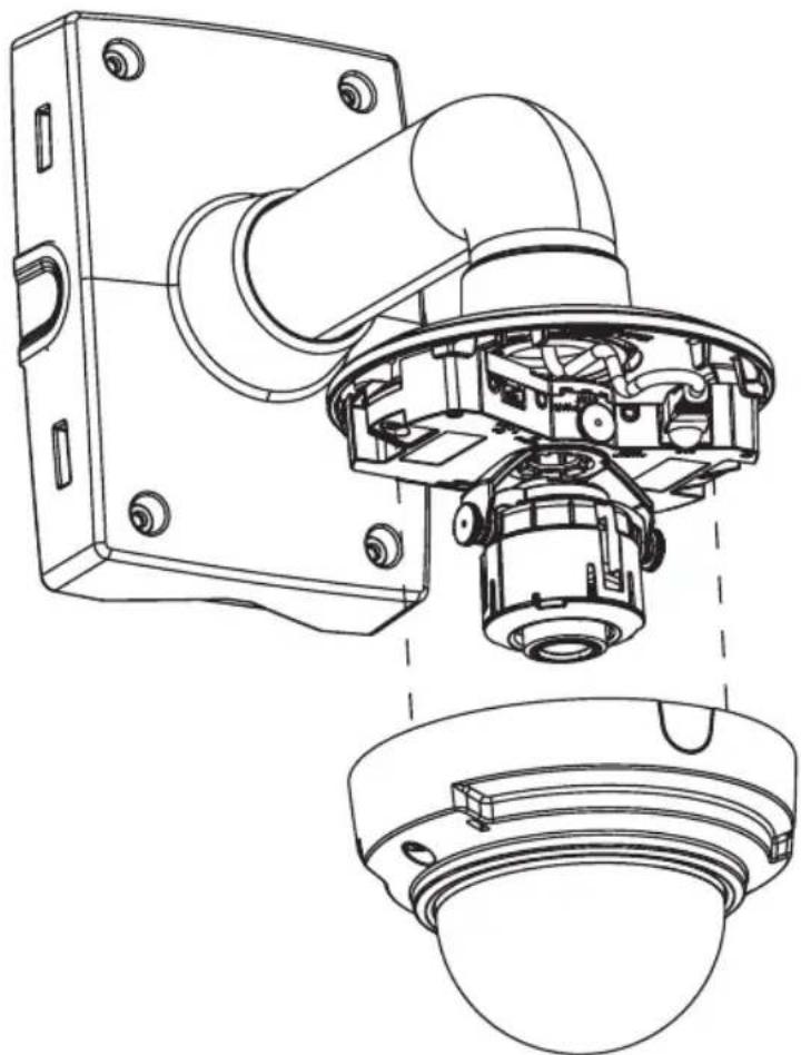 AXIS P3346 - Installazione del kit per il montaggio su soffitti mobili - 5