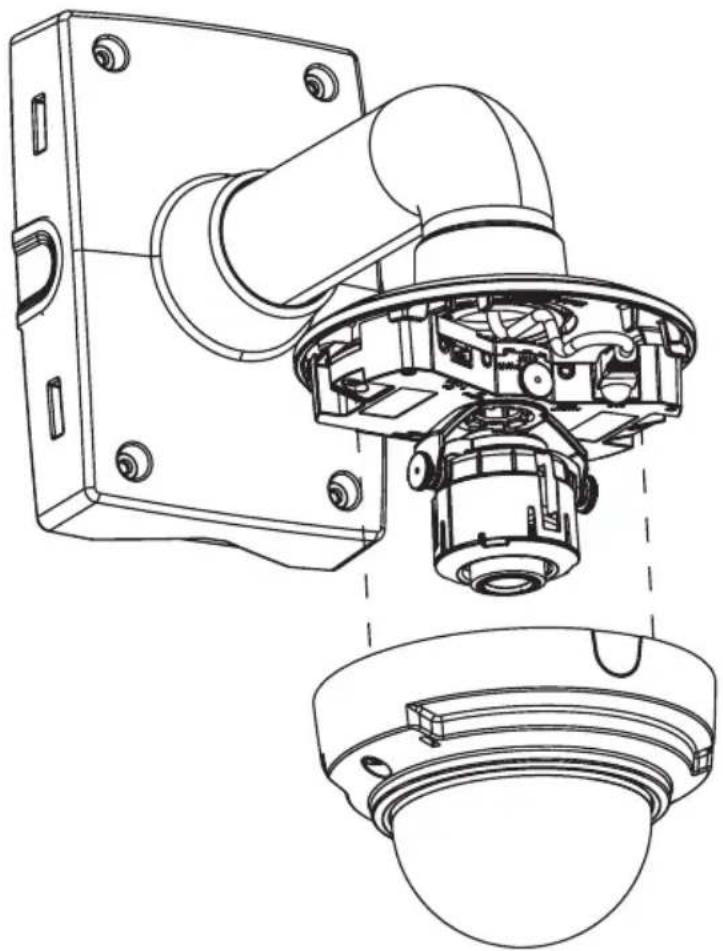 AXIS P3346 - Instalacion del kit de soporte colgante - 5