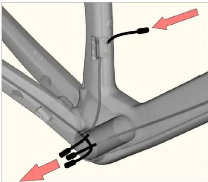 BMC Timemachine Road TMR01 - Passage des cables pour transmission mécanique - 8