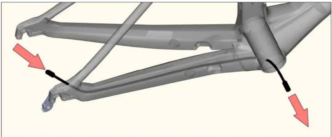 BMC Timemachine Road TMR01 - Passage des cables pour transmission mécanique - 6