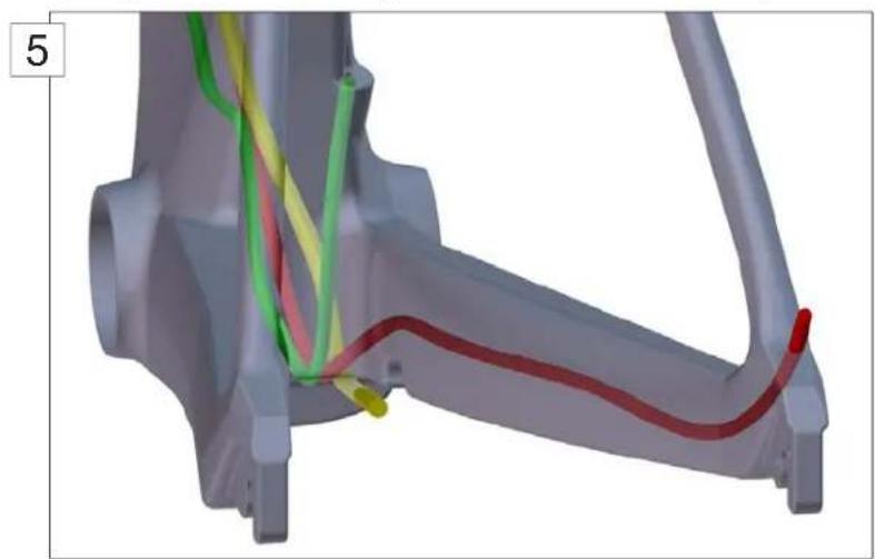 BMC Timemachine Road TMR01 - Passage des cables pour transmission mécanique - 5