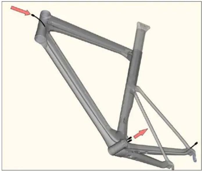 BMC Timemachine Road TMR01 - DI2 Cable routing - 2
