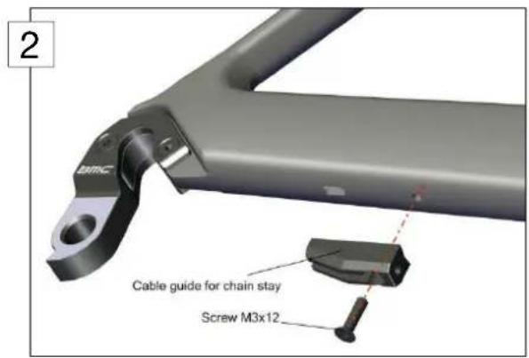 BMC Teammachine SLR01 - Passage des câbles pour dérailleurs mécaniques - 2