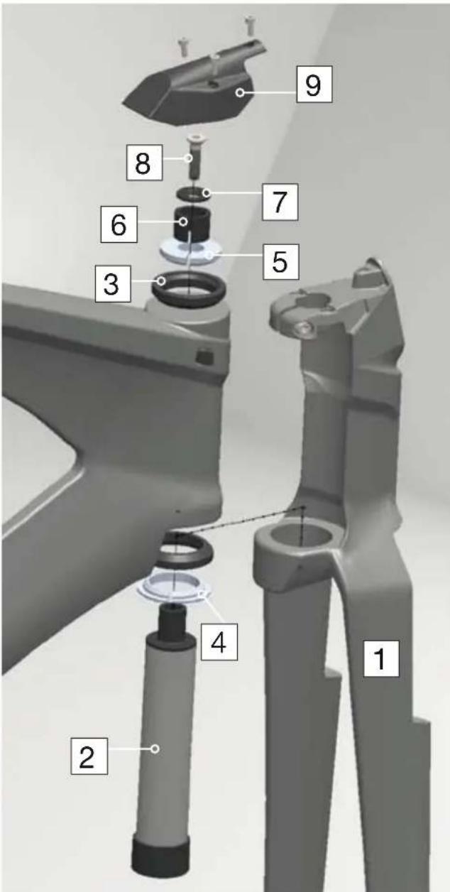 BMC Timemachine TM01 - Hingefork and headset Parts overview - 1