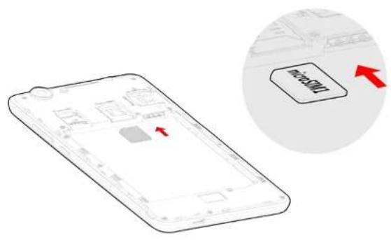WIKO Pulp Jam 4G - ~ Inserção dos cartões SIM - 1