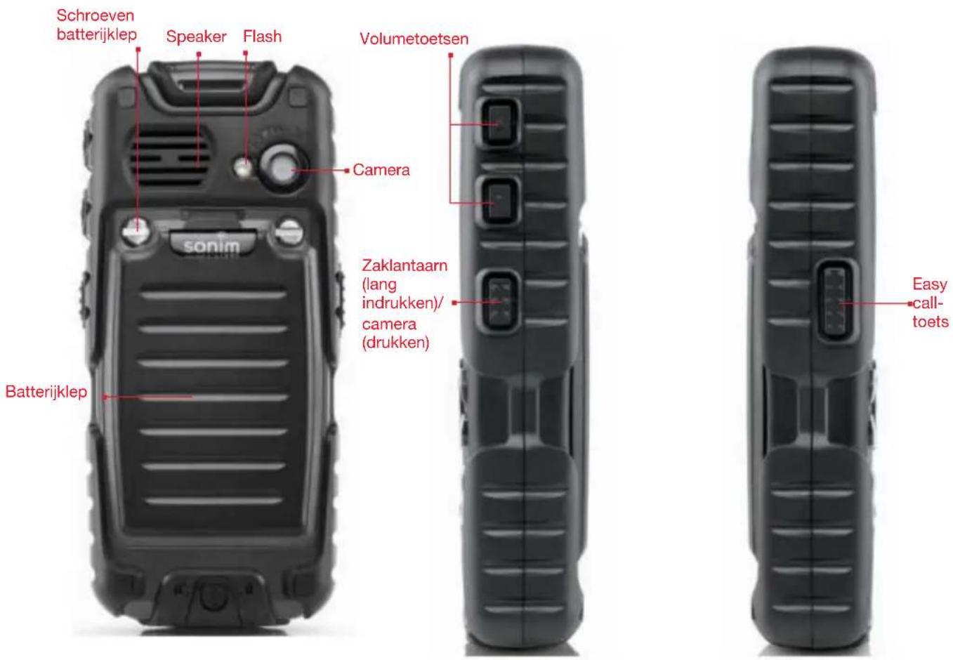 SONIM Quest Pro XP3.20 - Onderdelen van de XP3.20-telefoon - 1