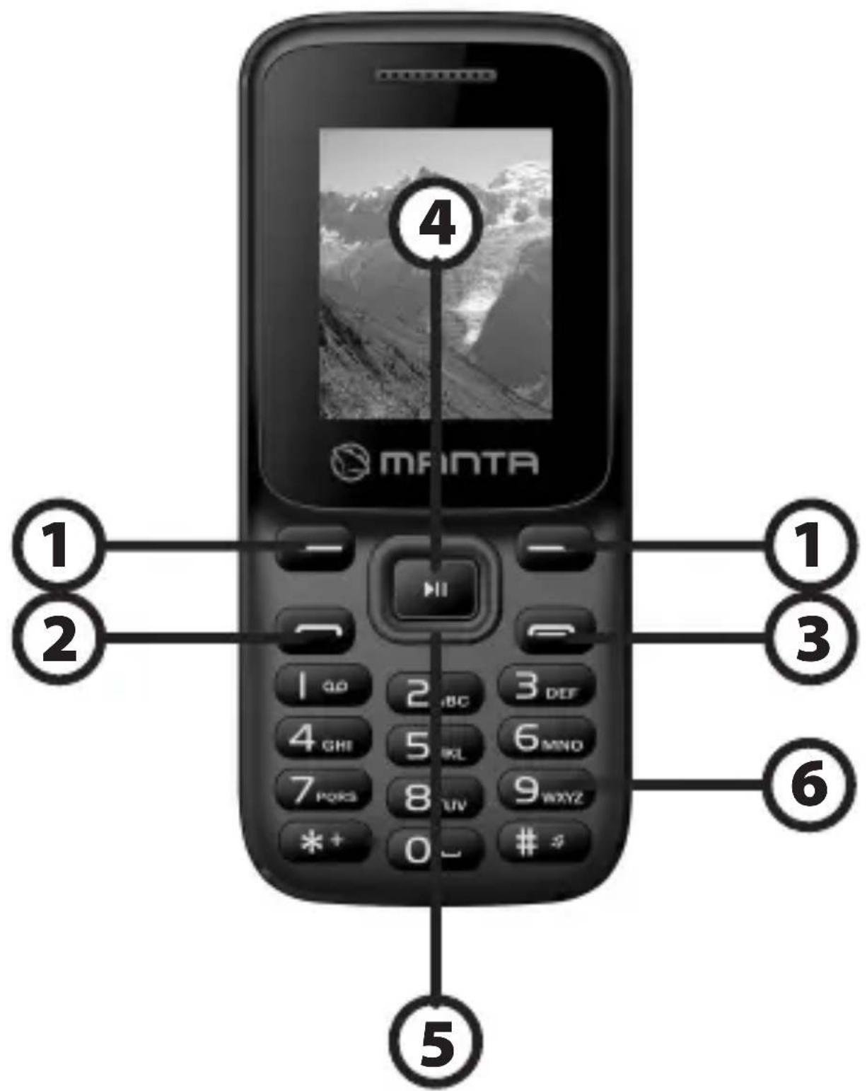 Manta TEL1701N - PRZYCISKI / BUTTONS / TASTEN / BOTONES / BOTTOMI / TIAčíTKA / KHOПКИ / TOUCHES / ПАнКТРА - 1